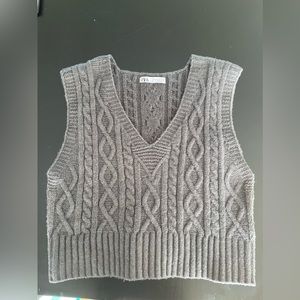 zara sweater vest